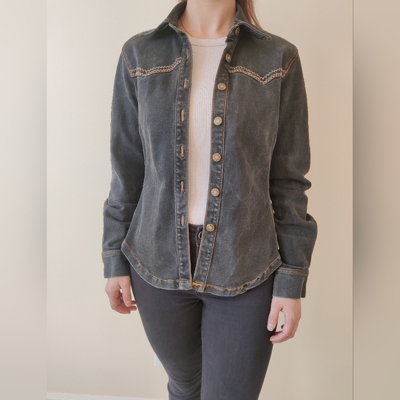 Denim Button Jacket - Picture 16 of 16